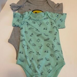 Junk Food Clothing Light Gray Bodysuit Soft Stretchy Fabric